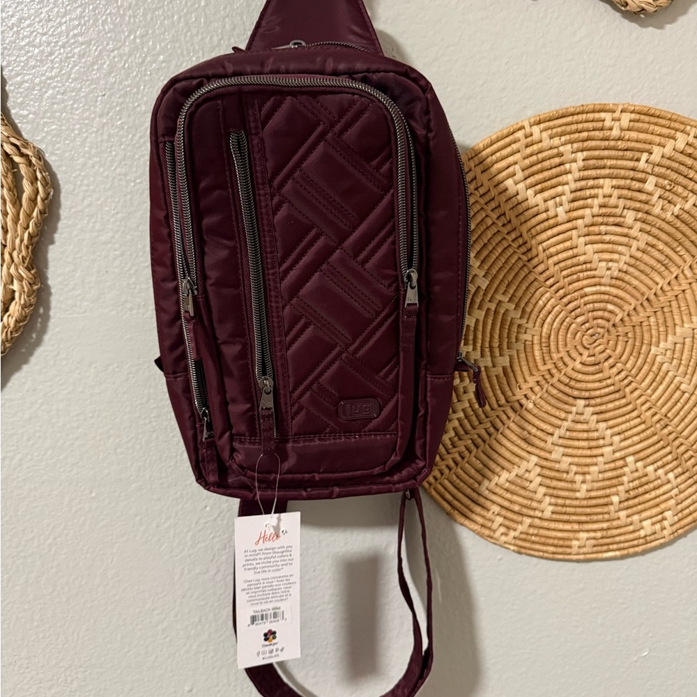 NWT Hobo-style Quilted Sling Bag - Burgundy
